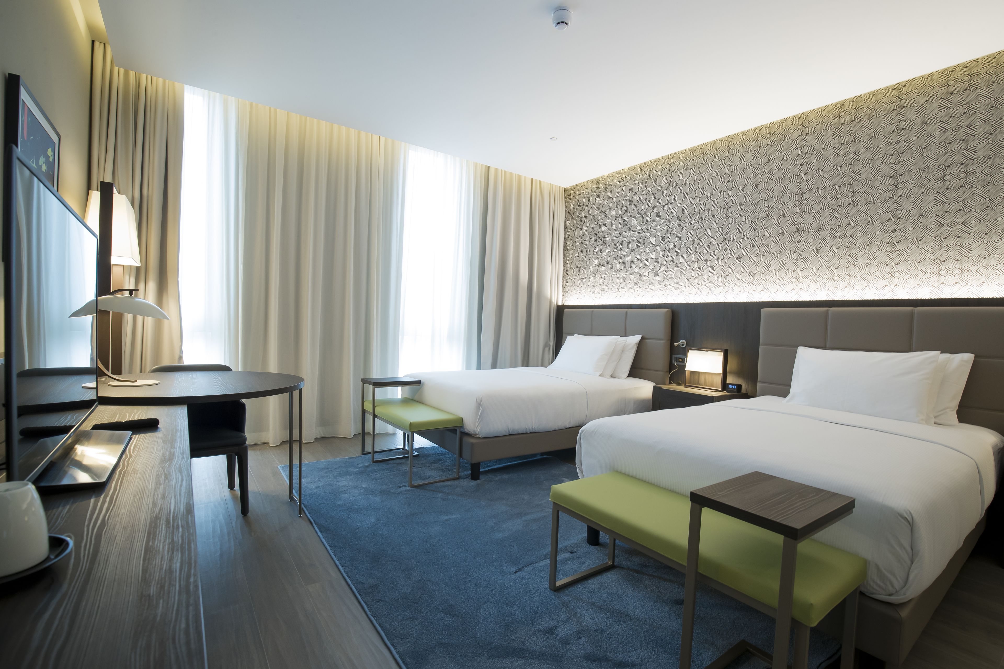 room, 2 double beds | minibar, in-room safe, desk, blackout curtains