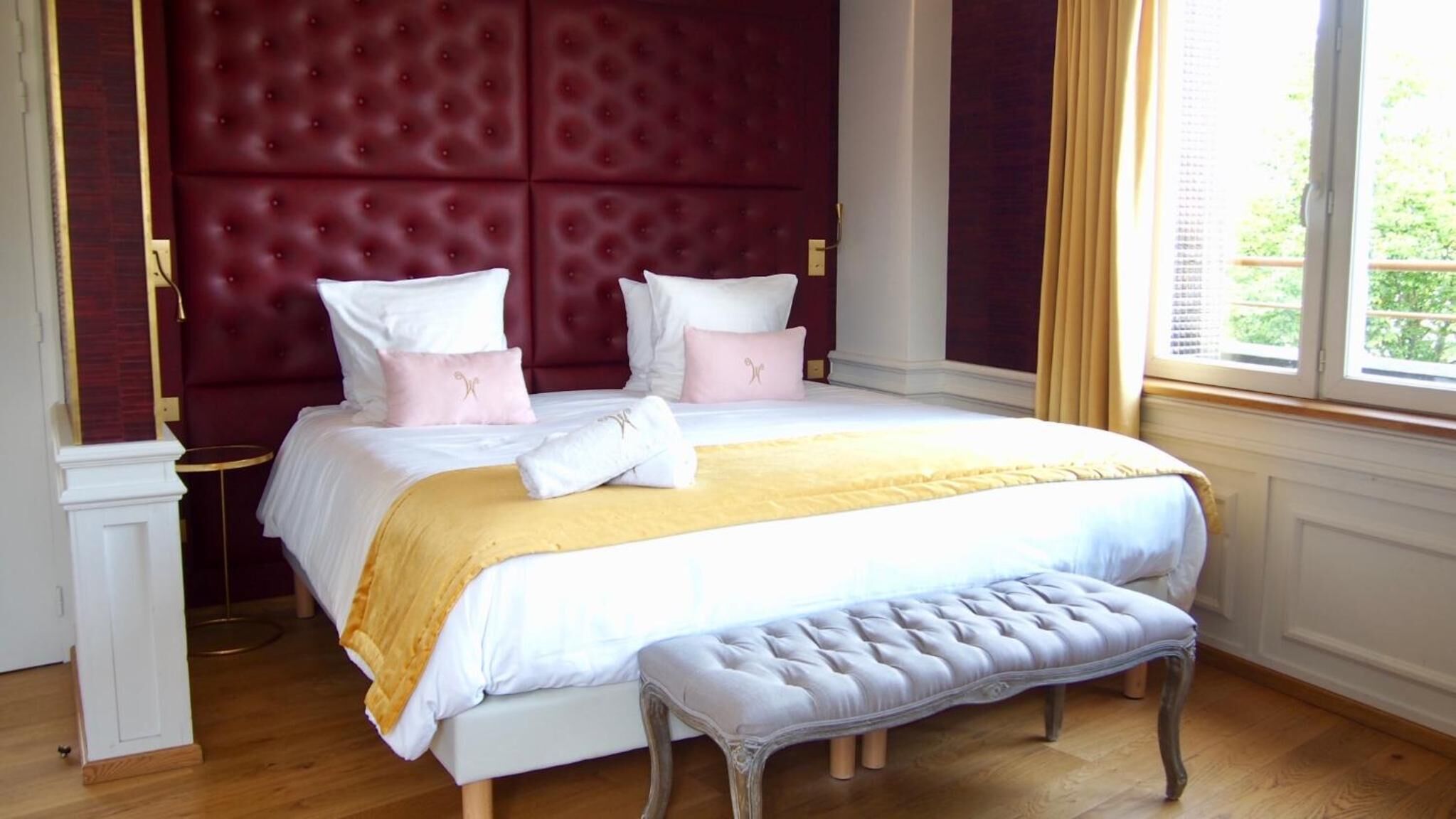 individually decorated, individually furnished, desk, blackout curtains