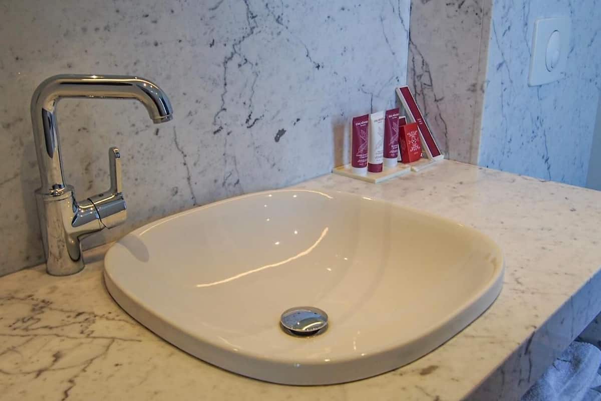 free toiletries, hair dryer, slippers, towels