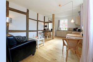 Apartment, 1 King Bed | In-room safe, individually decorated, individually furnished