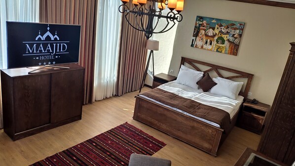 Panorama-dobbeltværelse | 1 soveværelse, egyptiske bomuldslagner, premium-sengetøj