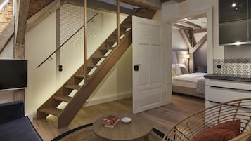 Comfort-Apartment, Nichtraucher | Wohnbereich | Smart-TV