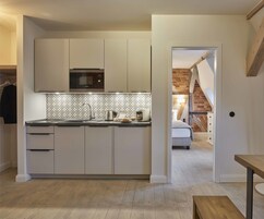 Refrigerador, placa de cocina