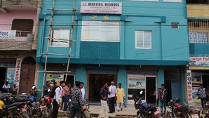 A hotel with a sign indicating it offers a restaurant lounge and bar, and a training center. - Hotel Riddhi Siddhi Restaurant & Bar (Birgunj)