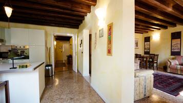 26-inch flat-screen TV with cable channels, TV, DVD player