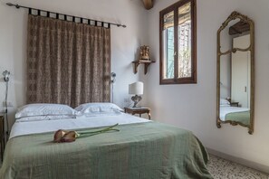 1 bedroom, desk, blackout curtains, iron/ironing board