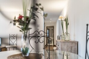 3 bedrooms, desk, blackout curtains, iron/ironing board