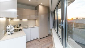 Luxe appartement, 1 tweepersoonsbed met slaapbank, toegankelijk voor mindervaliden, niet-roken | Een laptopwerkplek, een strijkplank/strijkijzer, gratis wifi
