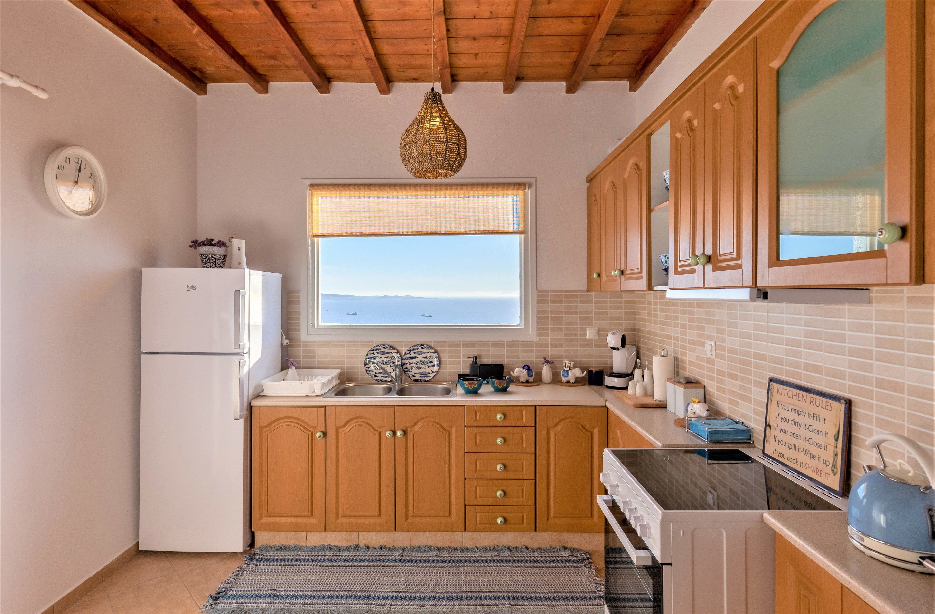 panoramic house, 2 bedrooms, sea view | private kitchen | fridge, oven, stovetop, espresso maker