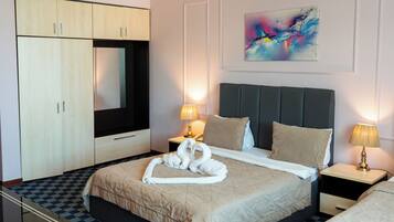 Egyptian cotton sheets, premium bedding, pillow-top beds, desk