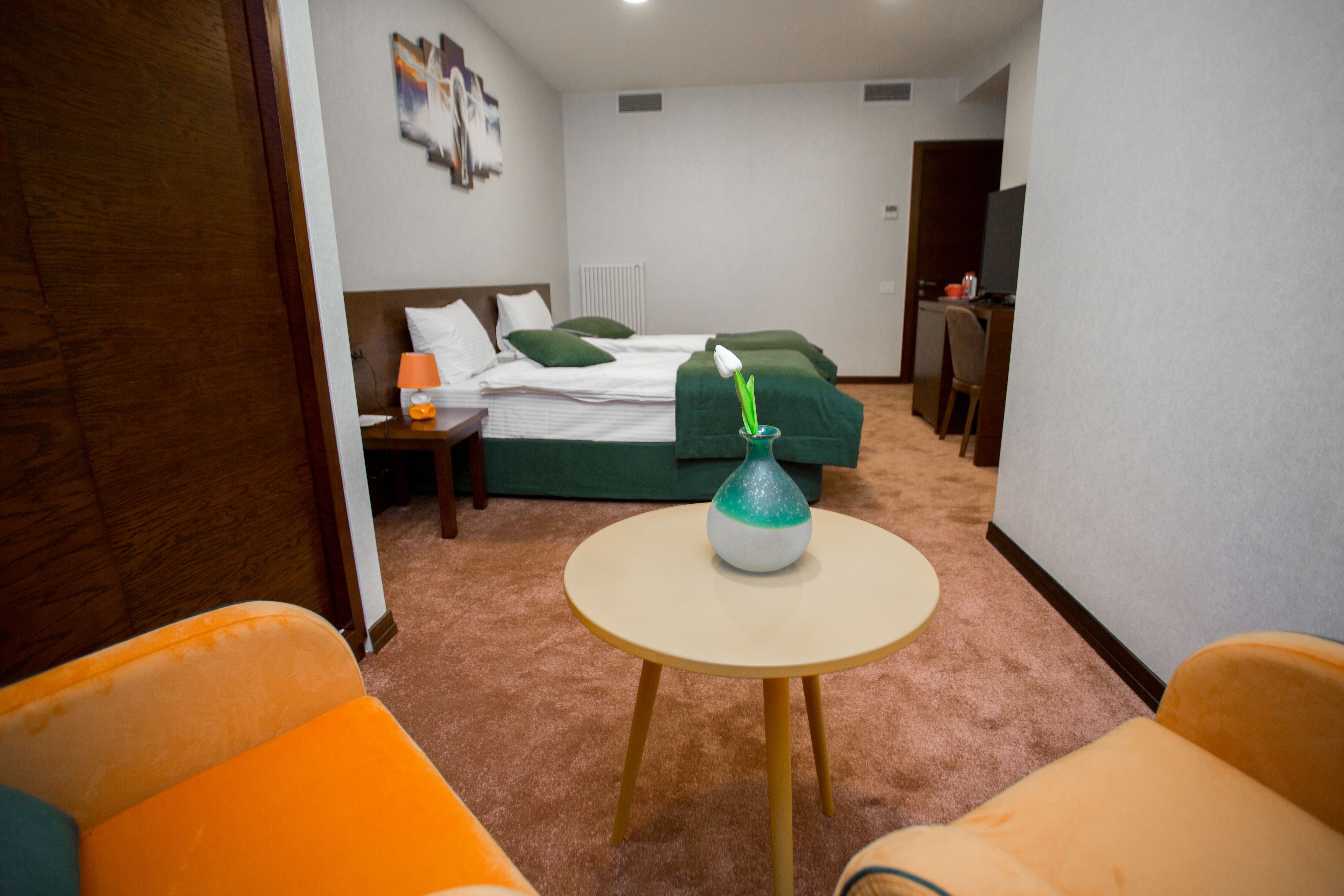 Phòng 2 giường đơn Tiêu chuẩn, nhiều giường | Bộ trải giường bằng vải cotton Ai Cập, bộ đồ giường cao cấp 