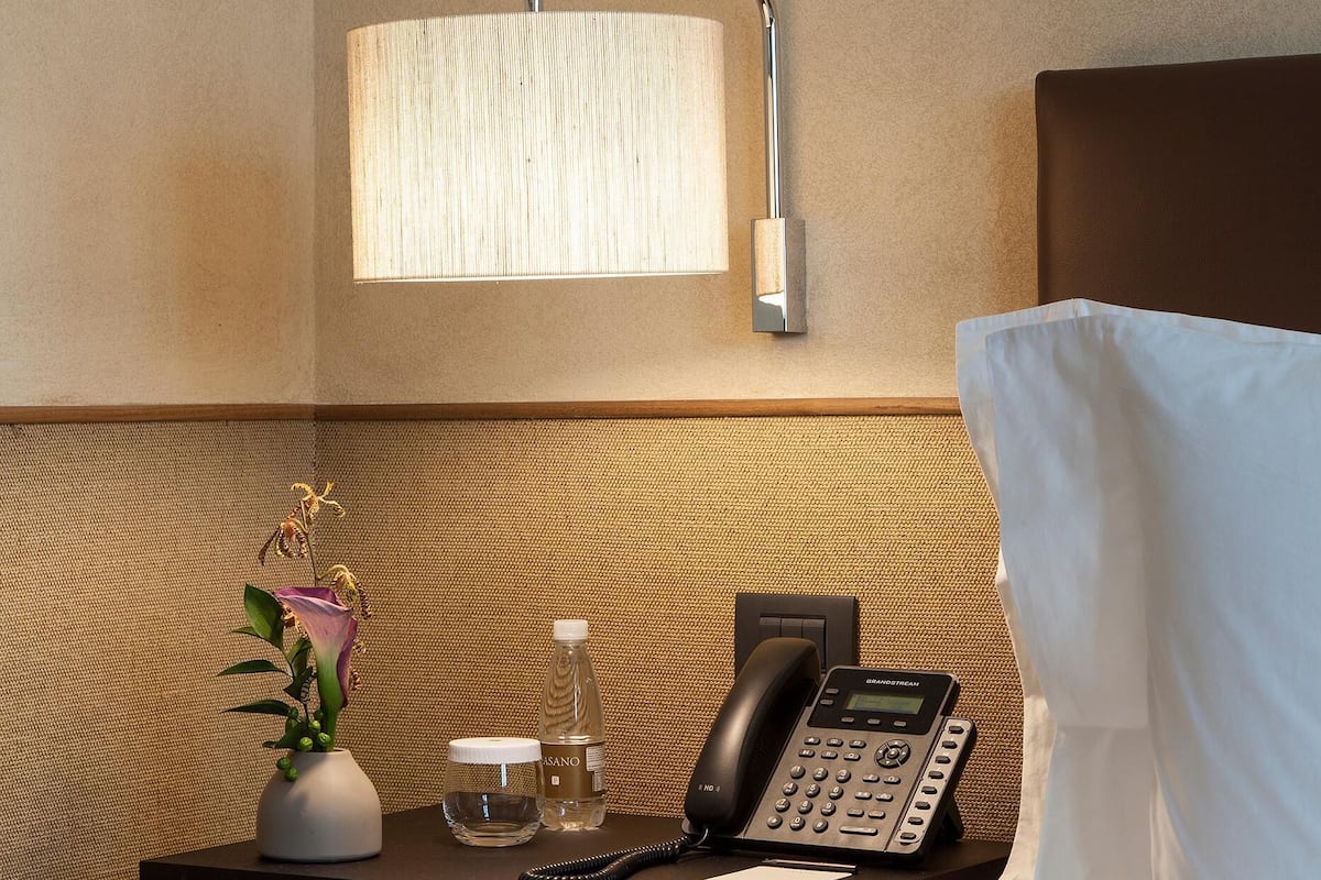 Egyptian cotton sheets, hypo-allergenic bedding, minibar, in-room safe