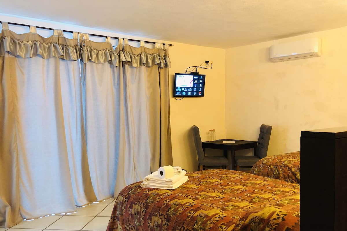 Standard Double Room, 2 Queen Beds | Desk, iron/ironing board (on request), WiFi (free), bed sheets