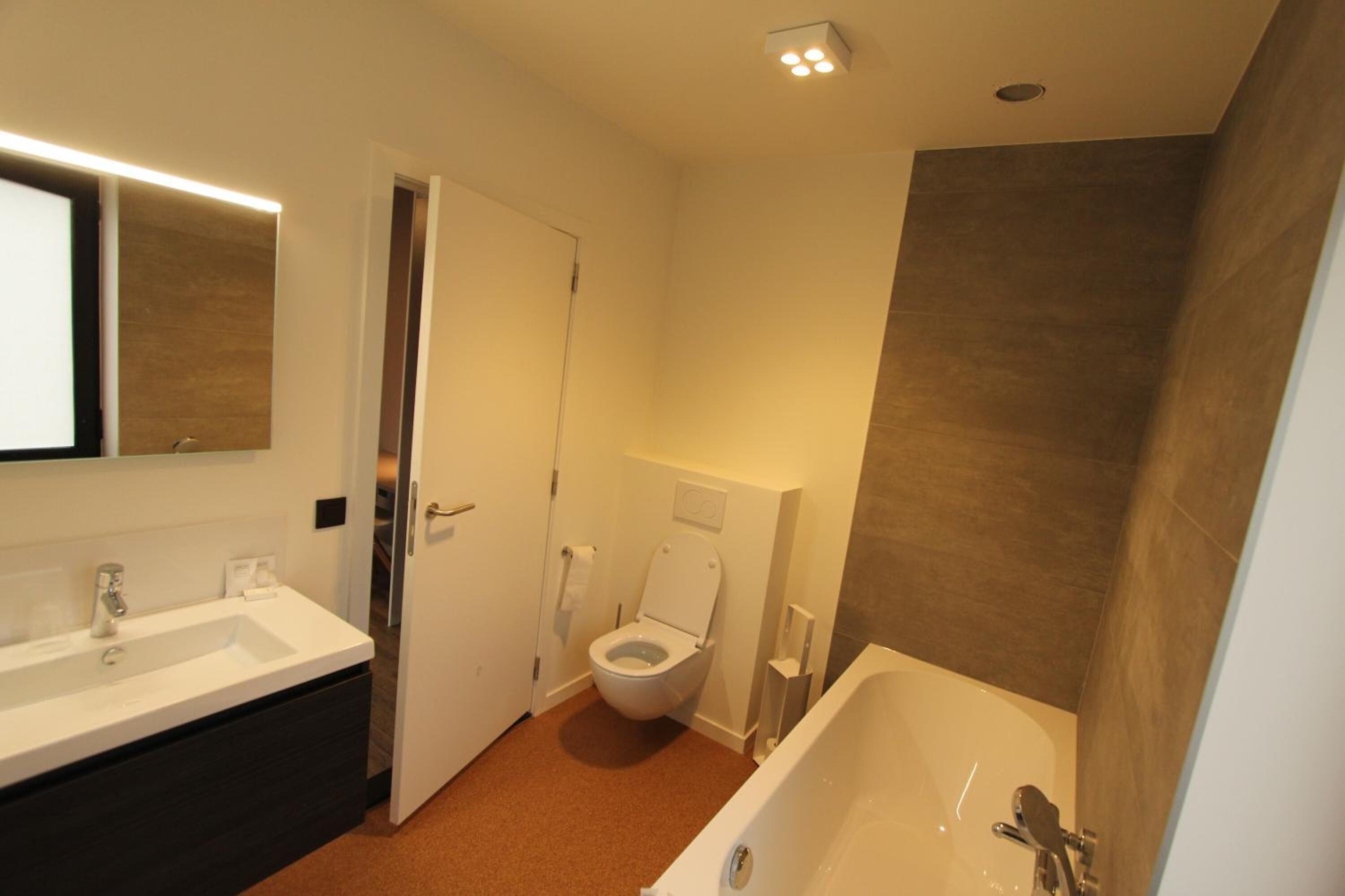 shower, rainfall showerhead, free toiletries, hair dryer