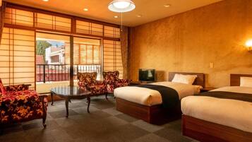 Junior Suite, Non Smoking, City View (Japanese Western Style, with Bath, 3R) | 1 bilik tidur, peti besi dalam bilik, meja, Wi-fi percuma