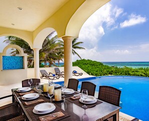 Deluxe Villa, 3 Bedrooms, Non Smoking, Private Pool | Terrace/patio - Ocean Front Private 3 Bedroom Villa in Akumal (Akumal)