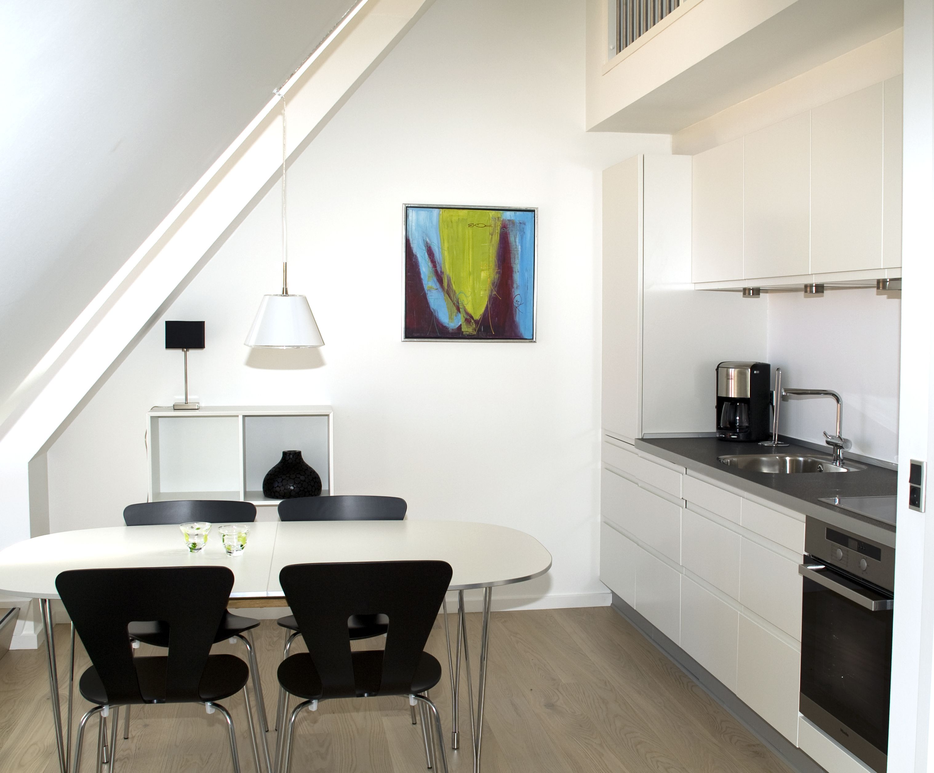 panoramic apartment, 2 single beds, accessible, sea view | private kitchen | coffee/tea maker, electric kettle