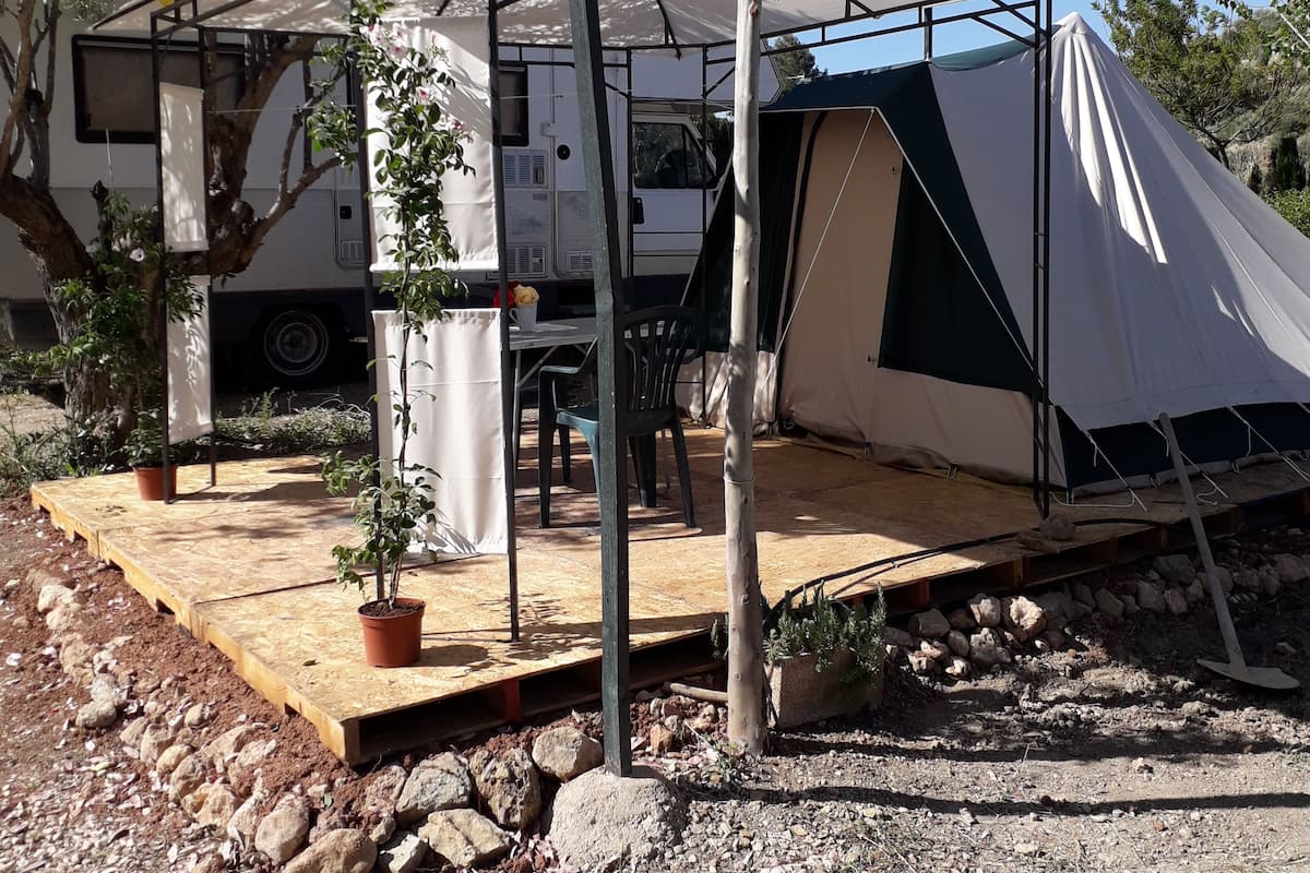 Tente Confort, vue sur le jardin (2 personas) | Vue de la chambre