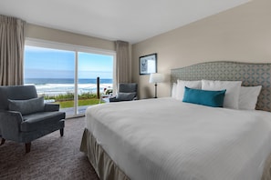 Room, 1 King Bed, Ocean View | 1 bedroom, blackout drapes, free WiFi, bed sheets
