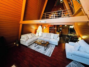 Smart TV, fireplace, DVD player, table football