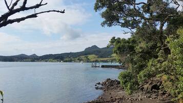 Beach nearby, sun loungers