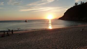 En la playa