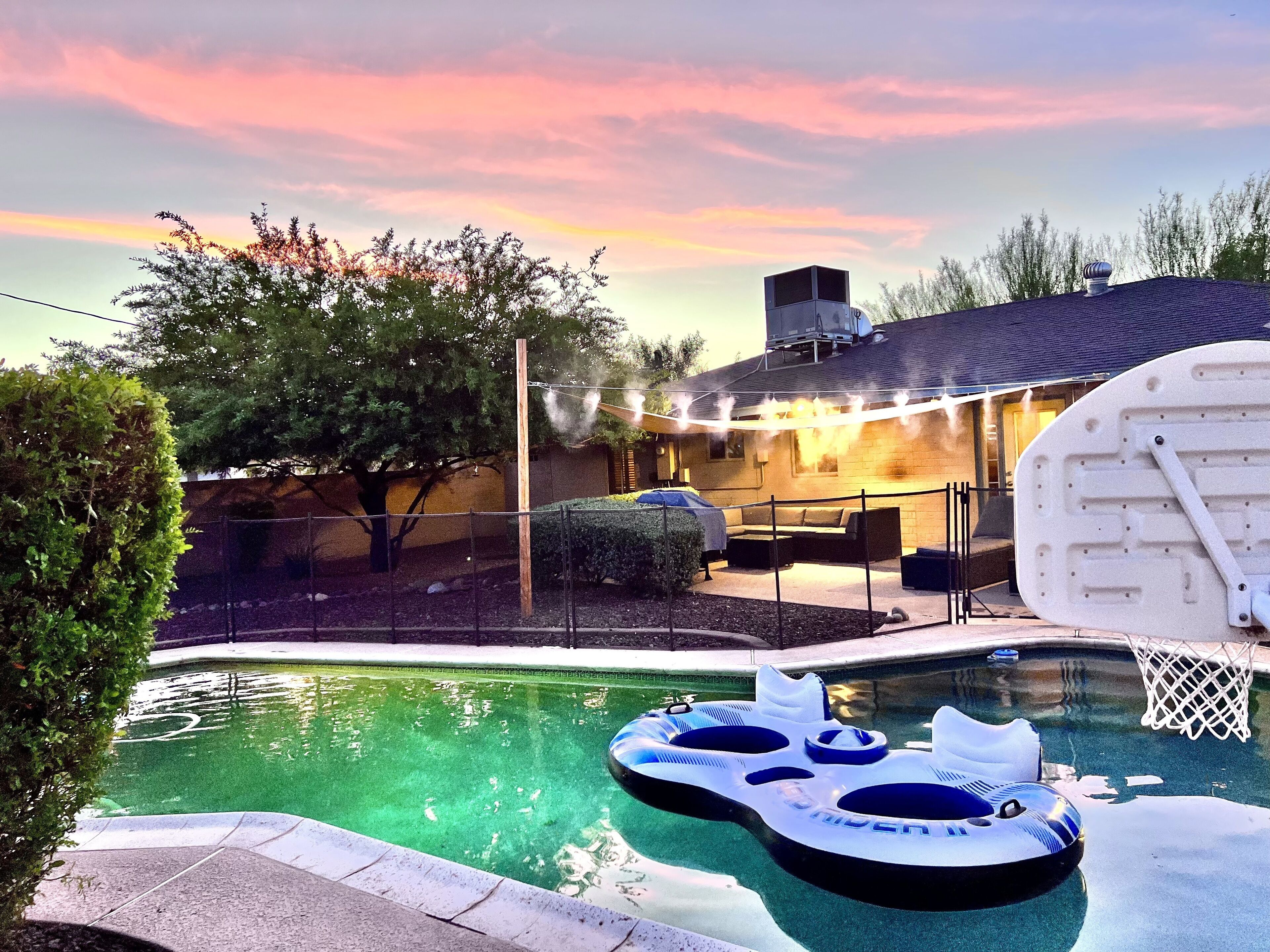 Outdoor pool, a heated pool