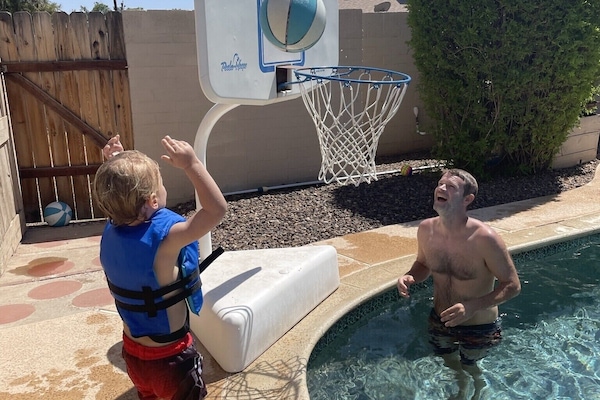 Outdoor pool, a heated pool