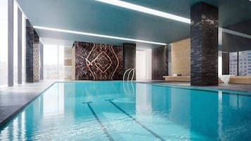 Indoor pool, a heated pool