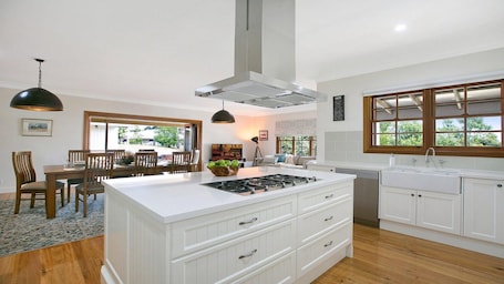 Fridge, microwave, oven, stovetop. Ballogie Lodge - a quality timeless retreat