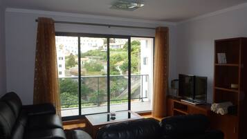 TV, DVD player, stereo