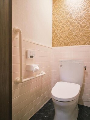 Standard Double Room, Non Smoking (6 Tatami Mats) | Bathroom | Slippers, electronic bidet, towels, toilet paper - Kousano Mori (Hakone)