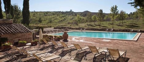 Indoor pool, seasonal outdoor pool, pool umbrellas, sun loungers