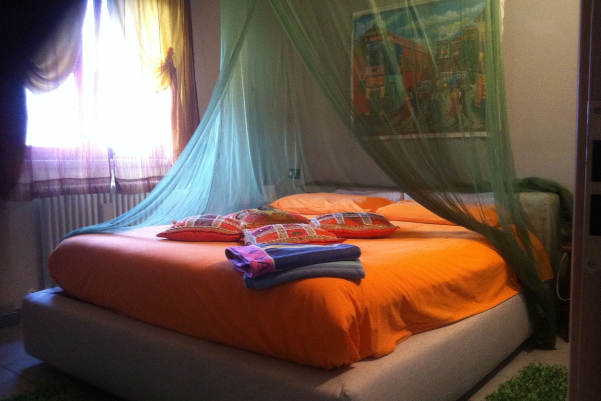 Chambre Double Classique, salle de bains commune, vue montagne