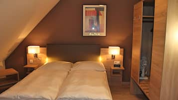 Chambre Double ou avec lits jumeaux | Bureau, chambres insonorisées, Wi-Fi gratuit, draps fournis