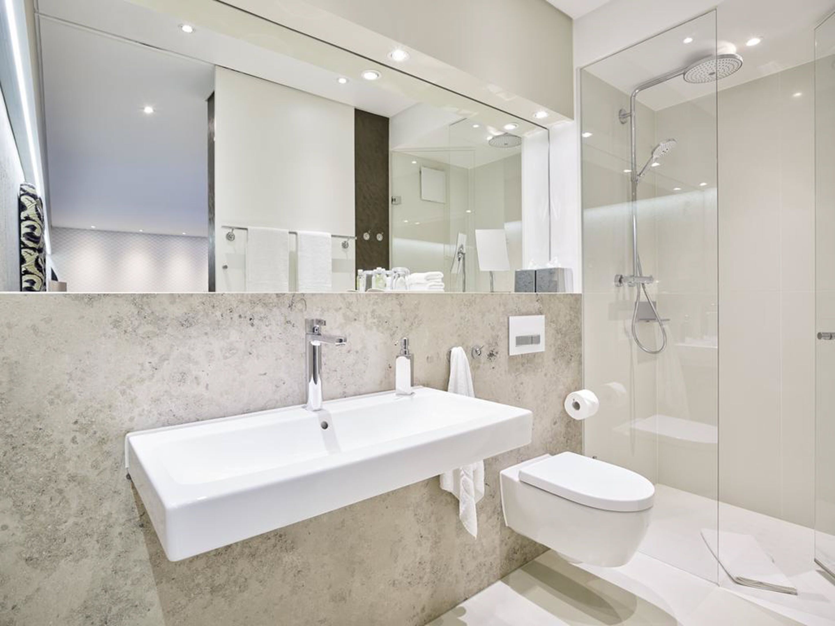 executive double room (signature) | bathroom | free toiletries, hair dryer, towels, soap