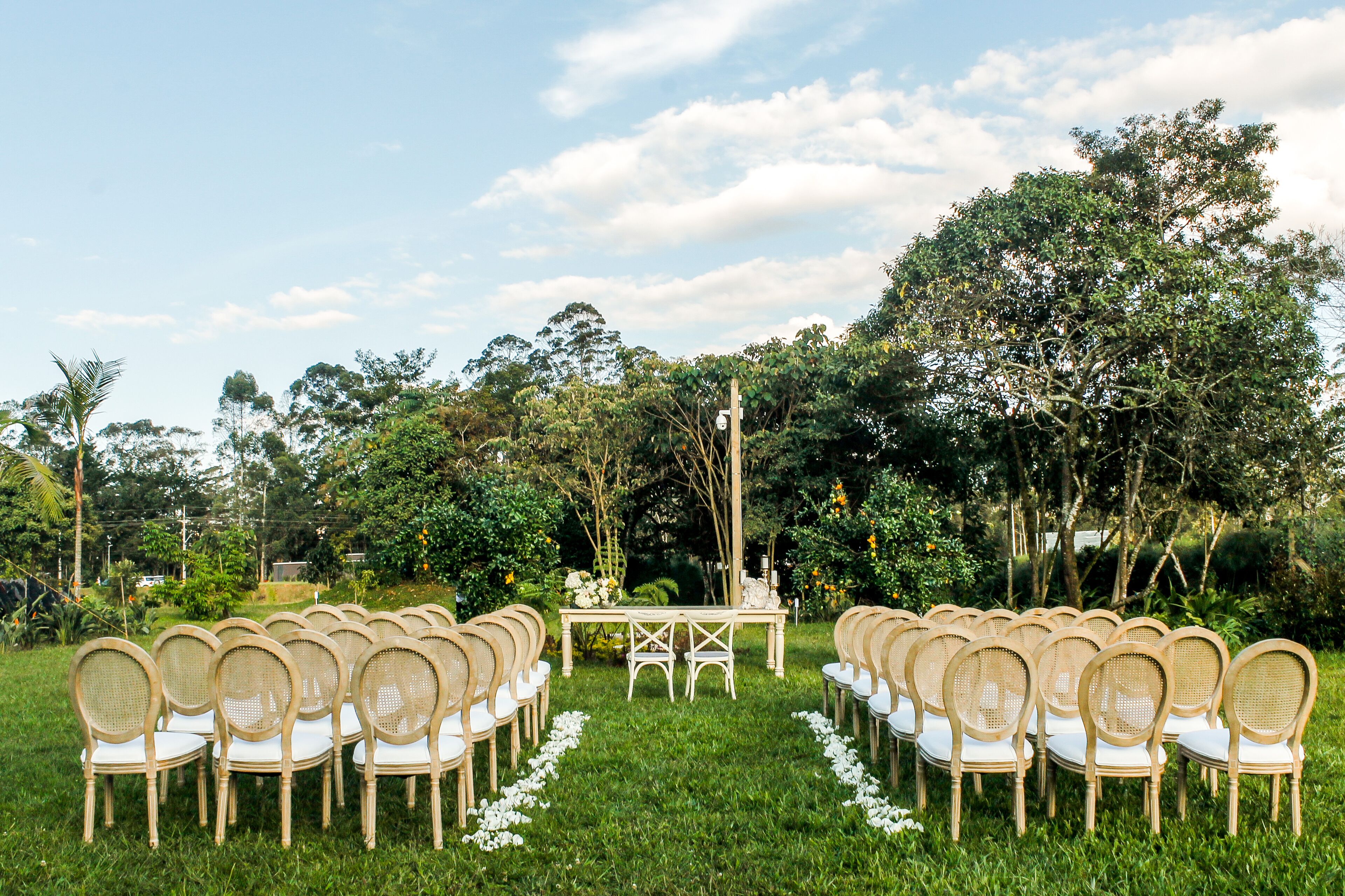 outdoor wedding area
