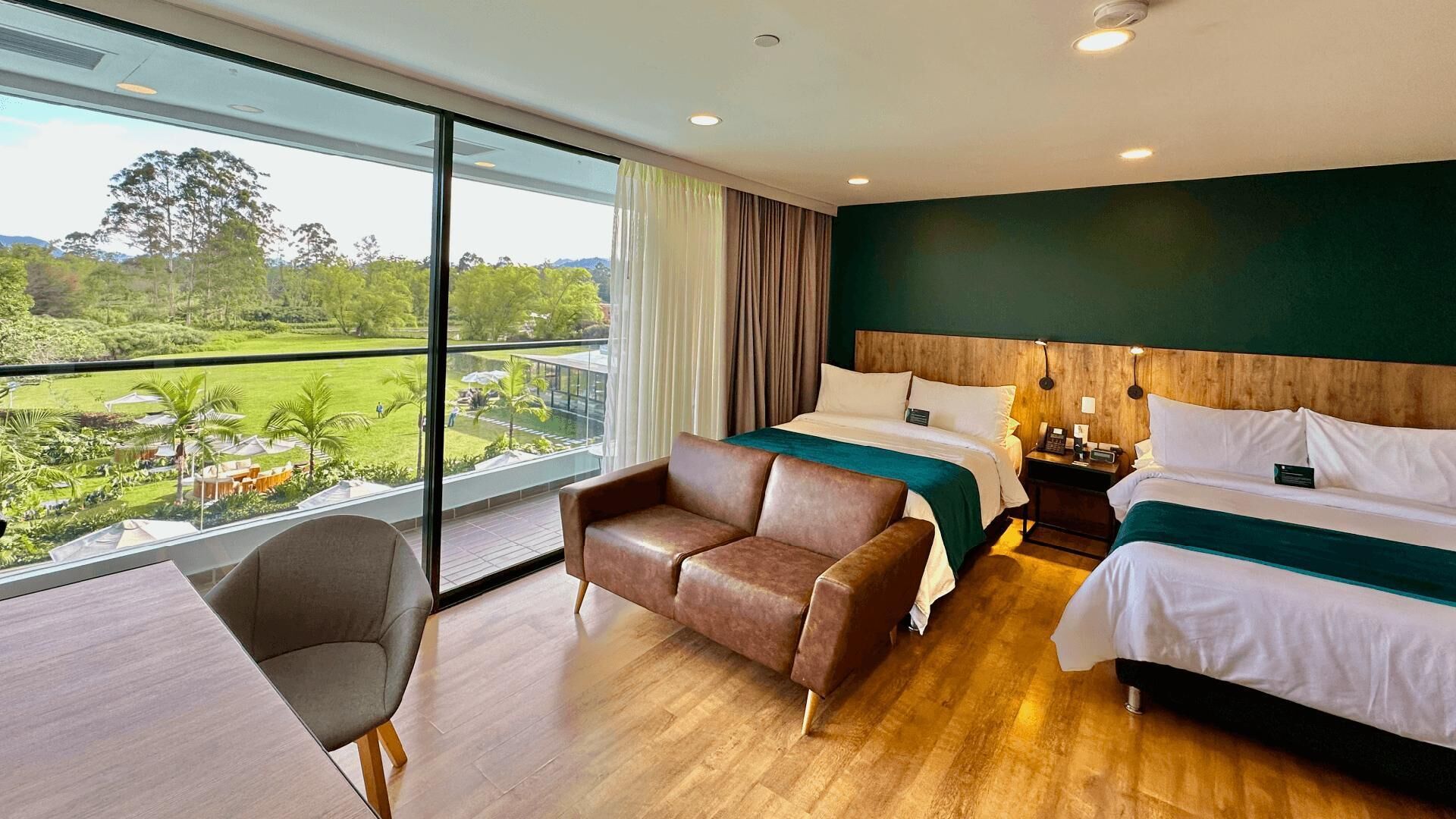 Down duvets, minibar, in-room safe, desk
