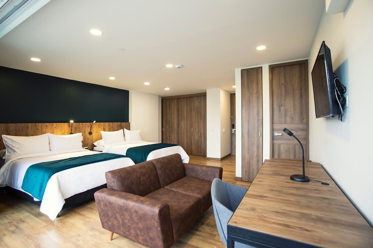 superior double room, 2 double beds, lake view (twin) | 1 bedroom, minibar, in-room safe, desk