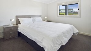 3 bedrooms, iron/ironing board, travel cot, bed sheets