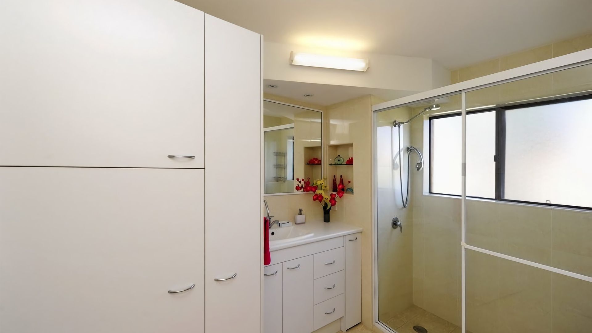 Combined shower/bathtub