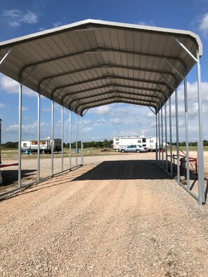 Basic Mobile Home, 1 Queen Bed, Non Smoking | Terrace/patio - Green Park RV Resort (Pauls Valley)