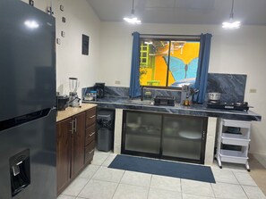 家庭開放式客房, 1 間臥室, 山景 | 私人廚房 | 冰箱、鬆餅機