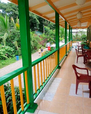 Balcony view - Cabinas Manzanillo Caribe Sur CR (Cahuita)