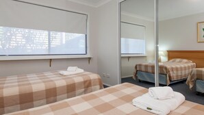 2 bedrooms, bed sheets