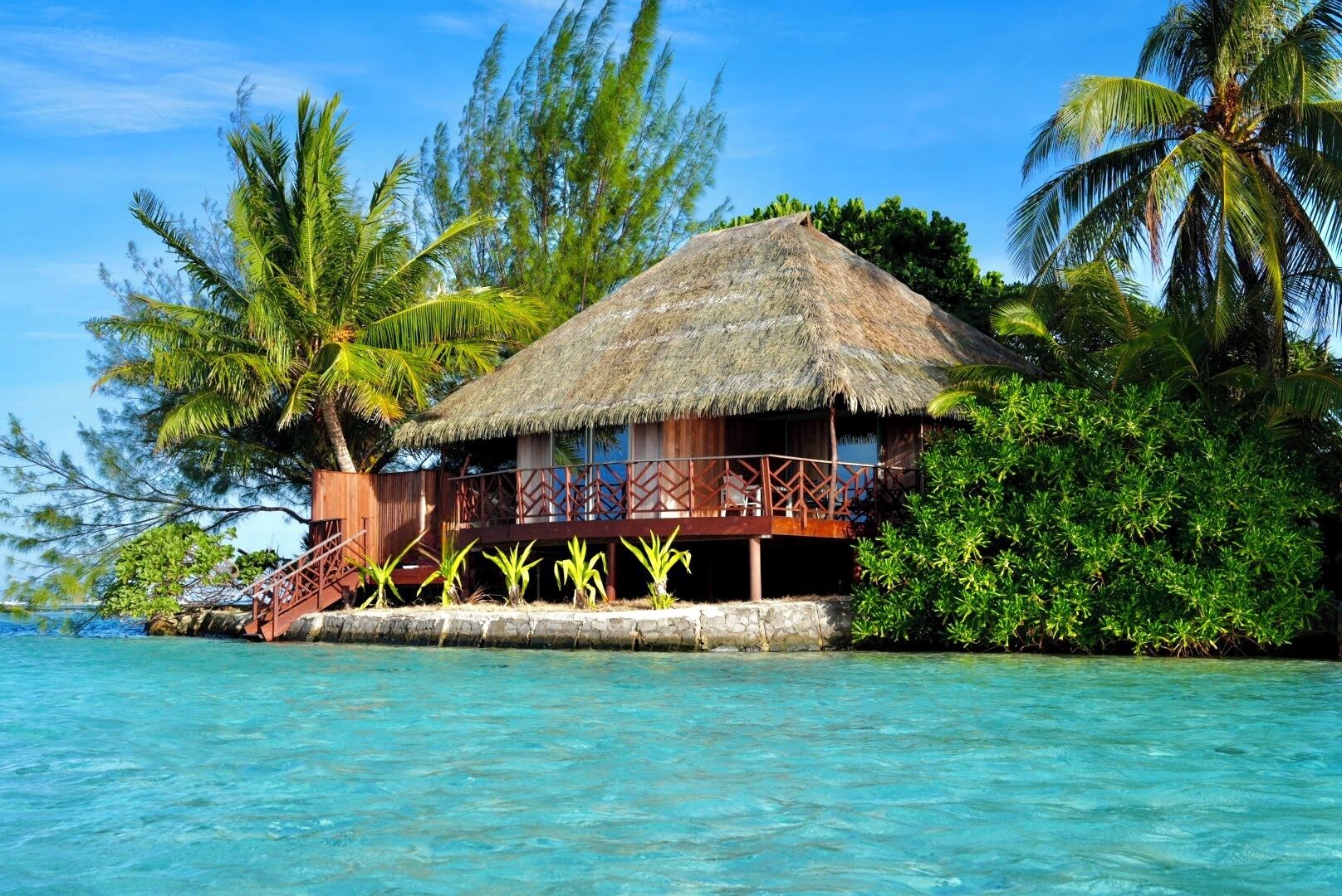 Bungalow Sunset view Bora-Bora | Egyptian cotton sheets, premium bedding, Select Comfort beds, minibar