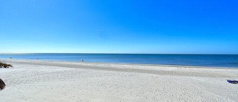 在海滩