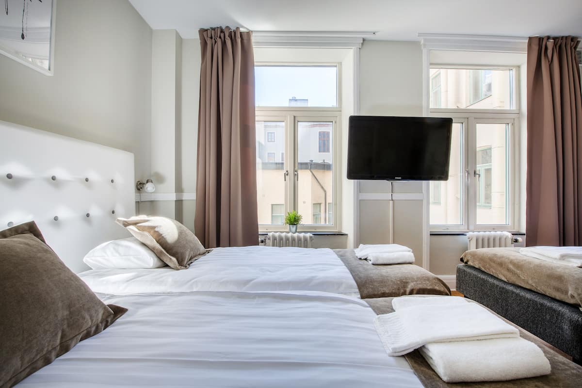 Desk, iron/ironing board, free WiFi, bed sheets