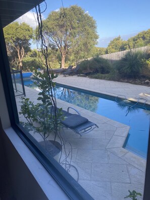 Outdoor pool, a heated pool