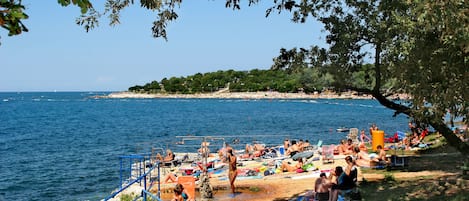 Vlak bij het strand
